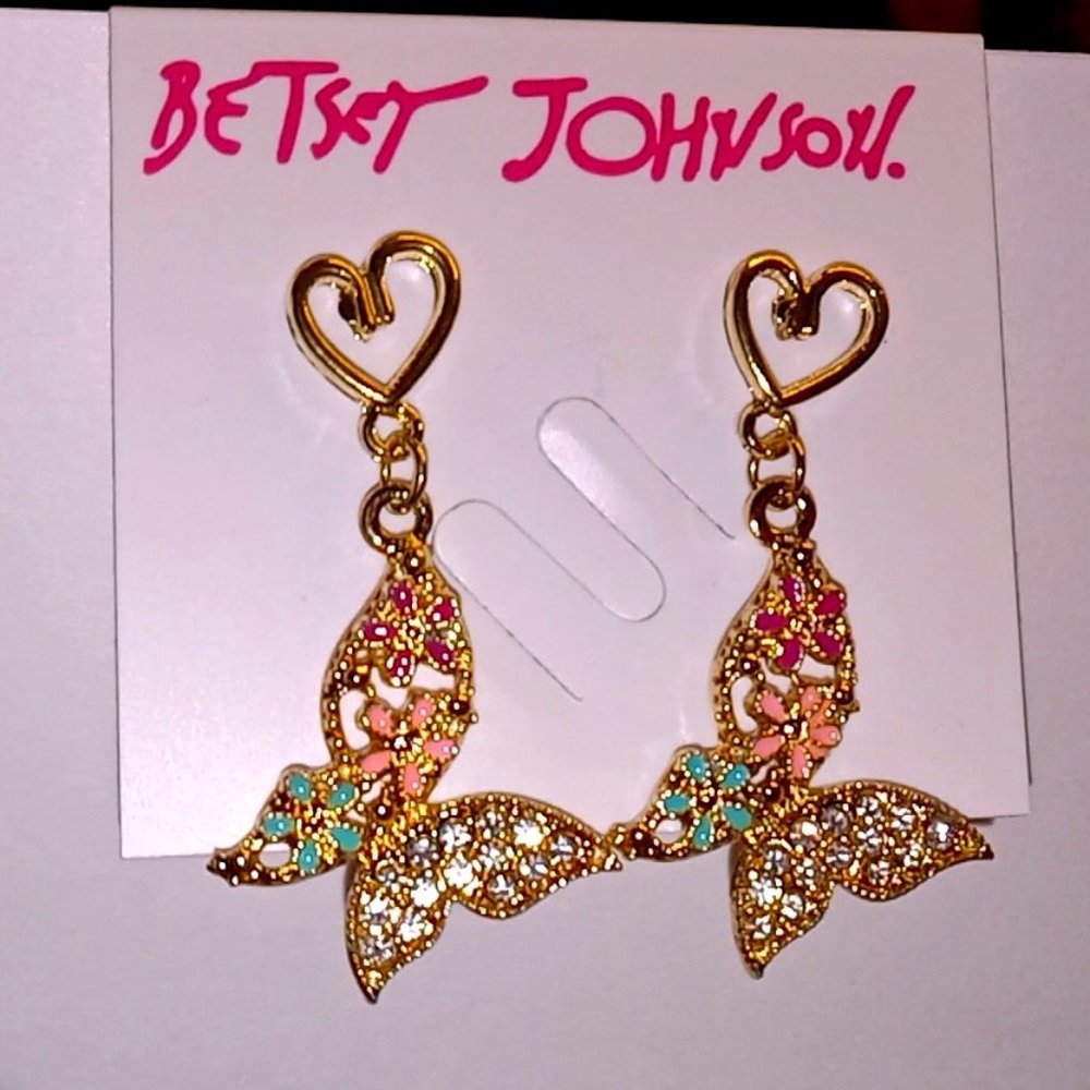 Beautiful BetseyJohnson Butterfly Earrings
